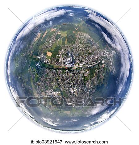 "Aerial view, fisheye, townscape through the clouds, Menden, Sauerland, North Rhine-Westphalia, Germany, Europe" View Large Photo Image Stock Photo - "Aerial view, fisheye, townscape through the clouds, Menden, Sauerland, North Rhine-Westphalia, Germany, Europe". Fotosearch
