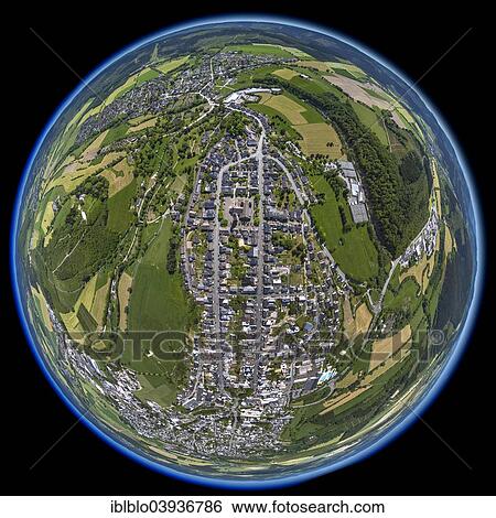 "Aerial view, fisheye view, Schmallenberg, Sauerland, North Rhine-Westphalia, Germany, Europe" View Large Photo Image Stock Photograph - "Aerial view, fisheye view, Schmallenberg, Sauerland, North Rhine-Westphalia, Germany, Europe". Fotosearch