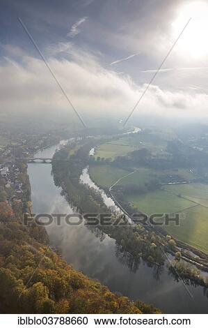 "Aerial view, floodplains of the Ruhr River with autumnal clouds, morning fog, Mulheim an der Ruhr, Ruhr area, North Rhine-Westphalia, Germany, Europe" View Large Photo Image Stock Image - "Aerial view, floodplains of the Ruhr River with autumnal clouds, morning fog, Mulheim an der Ruhr, Ruhr area, North Rhine-Westphalia, Germany, Europe". Fotosearch