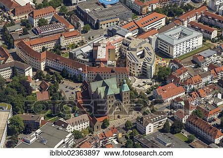 "Aerial view, former collegiate church of St. Johann, Osnabrueck, Lower Saxony, Germany, Europe" View Large Photo Image Stock Photo - "Aerial view, former collegiate church of St. Johann, Osnabrueck, Lower Saxony, Germany, Europe". Fotosearch