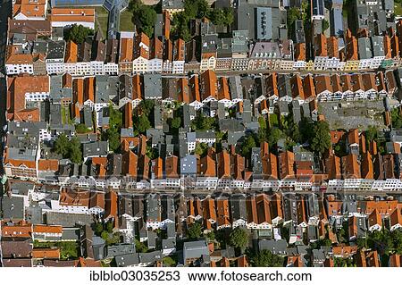 "Aerial view, gabled houses, historic center, Lubeck, Schleswig-Holstein, Germany, Europe" View Large Photo Image Stock Image - "Aerial view, gabled houses, historic center, Lubeck, Schleswig-Holstein, Germany, Europe". Fotosearch