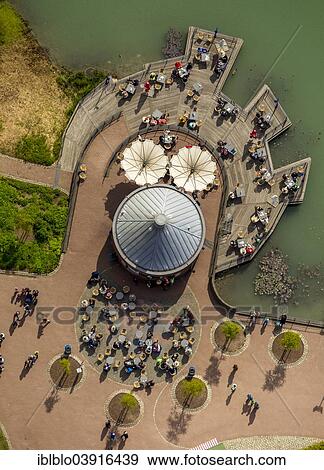"Aerial view, gastronomy at a pond, Maximilianpark park, Hamm, Ruhr district, North Rhine-Westphalia, Germany, Europe" View Large Photo Image Stock Photo - "Aerial view, gastronomy at a pond, Maximilianpark park, Hamm, Ruhr district, North Rhine-Westphalia, Germany, Europe". Fotosearch