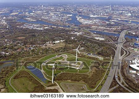"Aerial view, Georgswerder Energy Hill with trail, a project for the IBA building exhibition in 2013, Hamburg, Hamburg, Germany, Europe" View Large Photo Image Stock Photo - "Aerial view, Georgswerder Energy Hill with trail, a project for the IBA building exhibition in 2013, Hamburg, Hamburg, Germany, Europe". Fotosearch