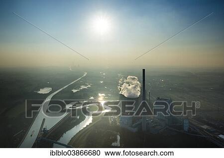 "Aerial view, Gersteinwerk, coal-fired power plant of RWE Power in the evening haze, Lippe river and Datteln-Hamm Canal, Hamm, Ruhr Area, North Rhine-Westphalia, Germany, Europe" View Large Photo Image Stock Image - "Aerial view, Gersteinwerk, coal-fired power plant of RWE Power in the evening haze, Lippe river and Datteln-Hamm Canal, Hamm, Ruhr Area, North Rhine-Westphalia, Germany, Europe". Fotosearch