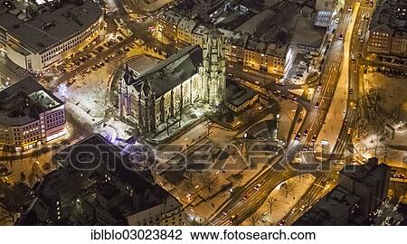 "Aerial view, Gertrudiskirche church, at night, Stadtbezirke I, Essen, North Rhine-Westphalia, Germany, Europe" View Large Photo Image Stock Image - "Aerial view, Gertrudiskirche church, at night, Stadtbezirke I, Essen, North Rhine-Westphalia, Germany, Europe". Fotosearch