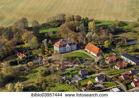 "Aerial view, Gutshaus Rumpshagen manor, Ankershagen, Mecklenburg-Western Pomerania, Germany, Europe" View Large Photo Image Picture - "Aerial view, Gutshaus Rumpshagen manor, Ankershagen, Mecklenburg-Western Pomerania, Germany, Europe". Fotosearch