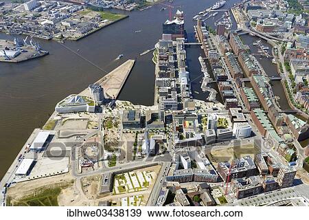 "Aerial view, HafenCity and Speicherstadt warehouse district, Elbe Philharmonic Hall, Port, Hamburg, Hamburg, Germany, Europe" View Large Photo Image Stock Photo - "Aerial view, HafenCity and Speicherstadt warehouse district, Elbe Philharmonic Hall, Port, Hamburg, Hamburg, Germany, Europe". Fotosearch