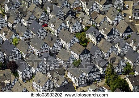 "Aerial view, half-timbered houses, age spots, historical city core, Freudenberg, North Rhine-Westphalia, Germany, Europe" View Large Photo Image Stock Image - "Aerial view, half-timbered houses, age spots, historical city core, Freudenberg, North Rhine-Westphalia, Germany, Europe". Fotosearch