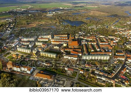 "Aerial view, Hanseatic City of Demmin with St. Bartoholomaei Church, Demmin, Muritz lake district, Mecklenburg-Western Pomerania, Germany, Europe" View Large Photo Image Stock Image - "Aerial view, Hanseatic City of Demmin with St. Bartoholomaei Church, Demmin, Muritz lake district, Mecklenburg-Western Pomerania, Germany, Europe". Fotosearch
