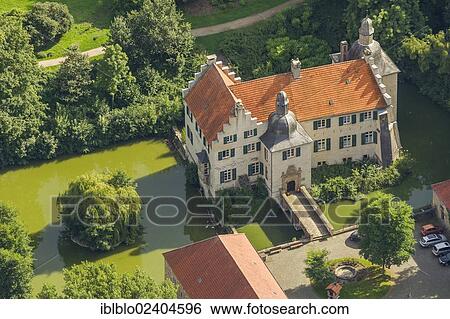"Aerial view, Haus Dellwig mansion, a local museum, moated castle, Dortmund, Ruhr area, North Rhine-Westphalia, Germany, Europe" View Large Photo Image Stock Photograph - "Aerial view, Haus Dellwig mansion, a local museum, moated castle, Dortmund, Ruhr area, North Rhine-Westphalia, Germany, Europe". Fotosearch