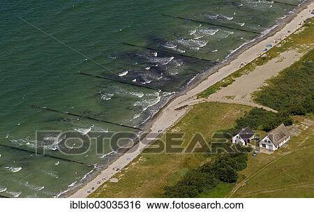 Stock Photograph - "Aerial view, Hiddensee Island, Vitte, Insel Hiddensee, Mecklenburg-Western Pomerania, Germany, Europe". Fotosearch