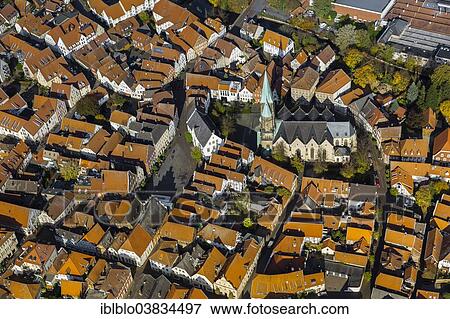 "Aerial view, historic centre with market square and St Laurentiuskirche Church, Warendorf, North Rhine-Westphalia, Germany, Europe" View Large Photo Image Stock Photo - "Aerial view, historic centre with market square and St Laurentiuskirche Church, Warendorf, North Rhine-Westphalia, Germany, Europe". Fotosearch