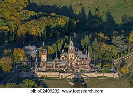 "Aerial view, historistic Schloss Drachenburg palace in autumn, Bad Honnef, Rhineland, North Rhine-Westphalia, Germany, Europe" View Large Photo Image Stock Image - "Aerial view, historistic Schloss Drachenburg palace in autumn, Bad Honnef, Rhineland, North Rhine-Westphalia, Germany, Europe". Fotosearch