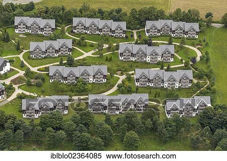 "Aerial view, holiday homes, Hapimag Hava Beteiligungs-GmbH Co Wohnungsverwaltungs-KG housing administration, Winterberg, Sauerland region, North Rhine-Westphalia, Germany, Europe" View Large Photo Image Stock Photography - "Aerial view, holiday homes, Hapimag Hava Beteiligungs-GmbH Co Wohnungsverwaltungs-KG housing administration, Winterberg, Sauerland region, North Rhine-Westphalia, Germany, Europe". Fotosearch