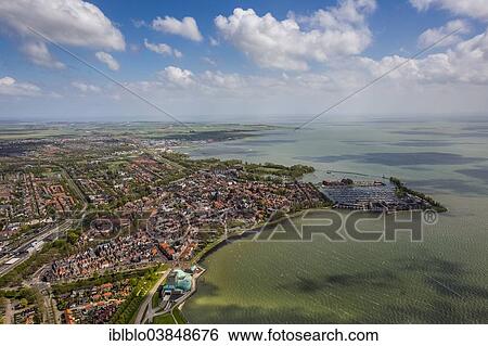"Aerial view, Hoorn with marina at Markermeer lake, Province of North-Holland, Netherlands" View Large Photo Image Stock Photograph - "Aerial view, Hoorn with marina at Markermeer lake, Province of North-Holland, Netherlands". Fotosearch