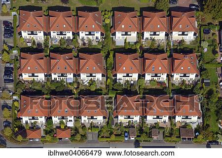 Stock Photo - "Aerial view, housing development, Wentorf, Schleswig-Holstein, Germany, Europe". Fotosearch