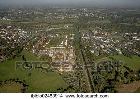 Picture - "Aerial view, HSHL Hochschule Hamm-Lippstadt, Hamm-Lippstadt University of Applied Sciences, Hamm, Ruhr area, North Rhine-Westphalia, Germany, Europe". Fotosearch