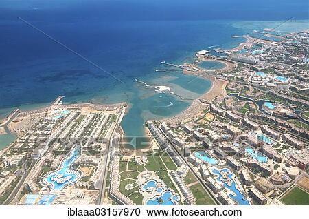 "Aerial view, Hurghada, Egypt, Africa" View Large Photo Image Stock Image - "Aerial view, Hurghada, Egypt, Africa". Fotosearch