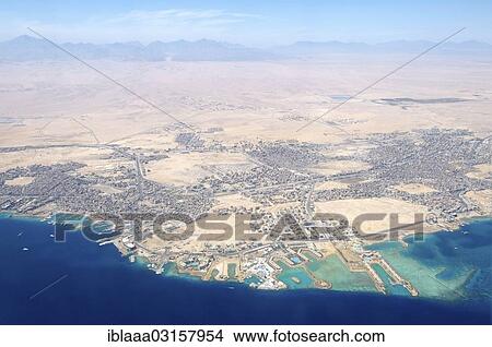 "Aerial view, Hurghada, Red Sea, Egypt, Africa" View Large Photo Image Picture - "Aerial view, Hurghada, Red Sea, Egypt, Africa". Fotosearch