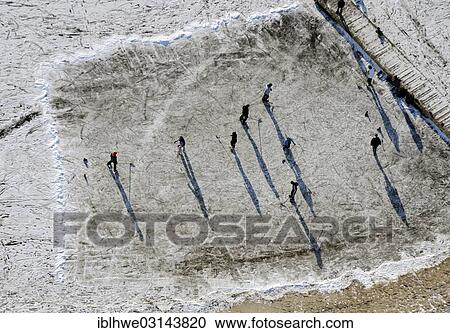 "Aerial view, ice skaters on the Achtermoor lake, Tatenberg, Hamburg, Hamburg, Germany, Europe" View Large Photo Image Stock Image - "Aerial view, ice skaters on the Achtermoor lake, Tatenberg, Hamburg, Hamburg, Germany, Europe". Fotosearch