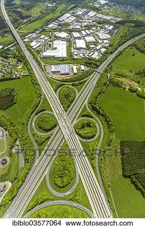 "Aerial view, industrial estate at the Wenden motorway junction, Wenden A45, A4, Wenden, North Rhine-Westphalia, Germany, Europe" View Large Photo Image Picture - "Aerial view, industrial estate at the Wenden motorway junction, Wenden A45, A4, Wenden, North Rhine-Westphalia, Germany, Europe". Fotosearch