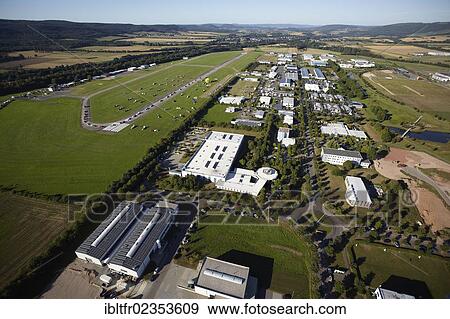 "Aerial view, industrial park at Foehren airfield near Trier, Rhineland-Palatinate, Germany, Europe" View Large Photo Image Stock Photo - "Aerial view, industrial park at Foehren airfield near Trier, Rhineland-Palatinate, Germany, Europe". Fotosearch