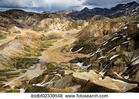 "Aerial view, Joekulgilkvisl braided river, rhyolite mountains, Landmannalaugar, Fjallabak conservation area, Icelandic Highlands, Iceland, Europe" View Large Photo Image Stock Photo - "Aerial view, Joekulgilkvisl braided river, rhyolite mountains, Landmannalaugar, Fjallabak conservation area, Icelandic Highlands, Iceland, Europe". Fotosearch