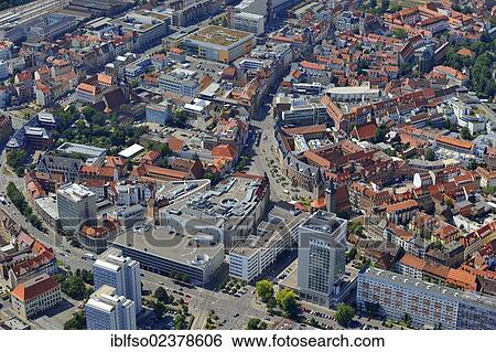 "Aerial view, Juri-Gagarin-ring with Anger square and the main post office, Kaufmannskirche, Merchant's Church, Radisson Hotel and Karstadt department store, Erfurt, Thuringia, Germany, Europe" View Large Photo Image Stock Photograph - "Aerial view, Juri-Gagarin-ring with Anger square and the main post office, Kaufmannskirche, Merchant's Church, Radisson Hotel and Karstadt department store, Erfurt, Thuringia, Germany, Europe". Fotosearch