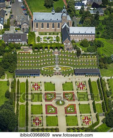 "Aerial view, Kamp Abbey with terrace garden and cloister garden, Kamp-Lintfort, North Rhine-Westphalia, Germany, Europe" View Large Photo Image Stock Photo - "Aerial view, Kamp Abbey with terrace garden and cloister garden, Kamp-Lintfort, North Rhine-Westphalia, Germany, Europe". Fotosearch