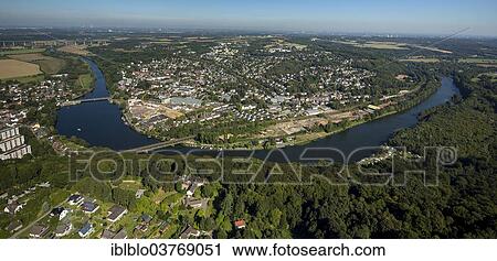 "Aerial view, Kettwig with Ruhrtalbruecke motorway A52 bridge at Mintard at back, loop of the Ruhr River, Kettwig, Essen, North Rhine-Westphalia, Germany, Europe" View Large Photo Image Stock Image - "Aerial view, Kettwig with Ruhrtalbruecke motorway A52 bridge at Mintard at back, loop of the Ruhr River, Kettwig, Essen, North Rhine-Westphalia, Germany, Europe". Fotosearch