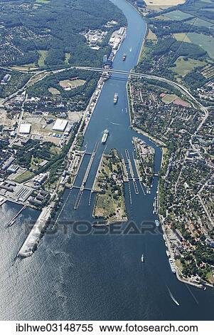 "Aerial view, Kiel lock, Kiel Canal, Kiel, Kiel, Schleswig-Holstein, Germany, Europe" View Large Photo Image Stock Photography - "Aerial view, Kiel lock, Kiel Canal, Kiel, Kiel, Schleswig-Holstein, Germany, Europe". Fotosearch
