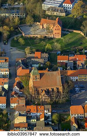 "Aerial view, Kirche St. Marien church, Penzlin, Mecklenburg-Western Pomerania, Germany, Europe" View Large Photo Image Stock Photo - "Aerial view, Kirche St. Marien church, Penzlin, Mecklenburg-Western Pomerania, Germany, Europe". Fotosearch