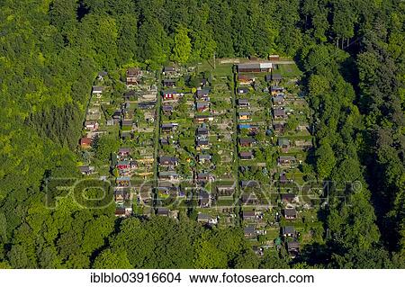 "Aerial view, Kleingartenanlage auf dem Wetterberg allotments, Ruhr district, Wetter, North Rhine-Westphalia, Germany, Europe" View Large Photo Image Picture - "Aerial view, Kleingartenanlage auf dem Wetterberg allotments, Ruhr district, Wetter, North Rhine-Westphalia, Germany, Europe". Fotosearch