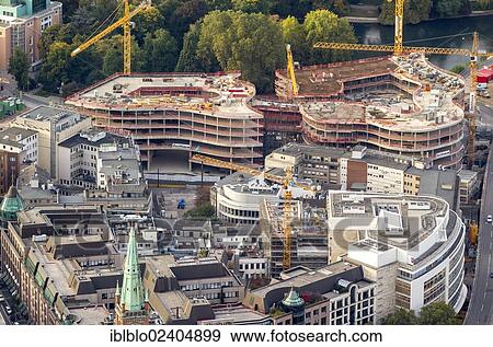 "Aerial view, Koe-Bogen building complex, Schadowstrasse street, Duesseldorf, Rhineland region, North Rhine-Westphalia, Germany, Europe" View Large Photo Image Stock Photo - "Aerial view, Koe-Bogen building complex, Schadowstrasse street, Duesseldorf, Rhineland region, North Rhine-Westphalia, Germany, Europe". Fotosearch