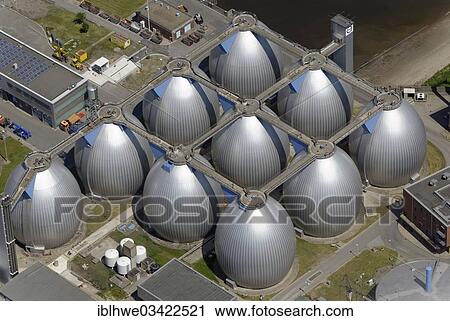 "Aerial view, Koehlbrandhoeft sewage treatment plant, septic tanks, Hamburg, Hamburg, Germany, Europe" View Large Photo Image Stock Image - "Aerial view, Koehlbrandhoeft sewage treatment plant, septic tanks, Hamburg, Hamburg, Germany, Europe". Fotosearch