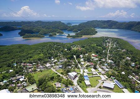 "Aerial view, Koror, Palau, Micronesia, Oceania" View Large Photo Image Stock Photo - "Aerial view, Koror, Palau, Micronesia, Oceania". Fotosearch