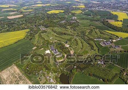 Aerial View Kosaido International Golf Club Near Hubbelrath Dusseldorf Rhineland North Rhine Westphalia Germany Europe Stock Image Iblblo Fotosearch