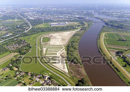 "Aerial view, Kreetsand, dyke relocation to create floodplains, Hamburg, Hamburg, Germany, Europe" View Large Photo Image Picture - "Aerial view, Kreetsand, dyke relocation to create floodplains, Hamburg, Hamburg, Germany, Europe". Fotosearch