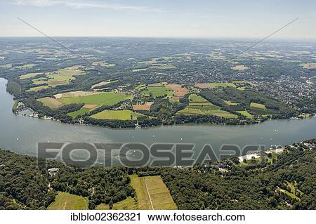 "Aerial view, Lake Baldeney, Fischlaken, Essen, Ruhr area, North Rhine-Westphalia, Germany, Europe" View Large Photo Image Stock Image - "Aerial view, Lake Baldeney, Fischlaken, Essen, Ruhr area, North Rhine-Westphalia, Germany, Europe". Fotosearch