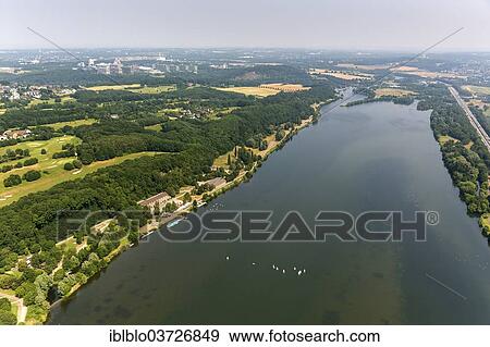 "Aerial view, Lake Kemnade, Bochum, Ruhr district, North Rhine-Westphalia, Germany, Europe" View Large Photo Image Stock Photo - "Aerial view, Lake Kemnade, Bochum, Ruhr district, North Rhine-Westphalia, Germany, Europe". Fotosearch