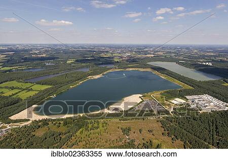 "Aerial view, Lake Silbersee, a bathing lake near Haltern, Ruhr region, North Rhine-Westphalia, Germany, Europe" View Large Photo Image Stock Photography - "Aerial view, Lake Silbersee, a bathing lake near Haltern, Ruhr region, North Rhine-Westphalia, Germany, Europe". Fotosearch