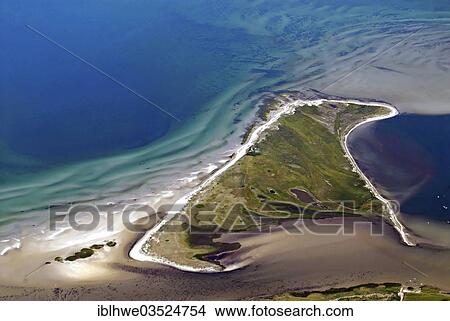 Picture - "Aerial view, Langenwerder island, Langenwerder, Mecklenburg Vorpommern, Germany, Europe". Fotosearch