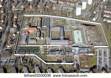 "Aerial view, Lauerhof prison, Lubeck, Schleswig-Holstein, Germany, Europe" View Large Photo Image Stock Photograph - "Aerial view, Lauerhof prison, Lubeck, Schleswig-Holstein, Germany, Europe". Fotosearch