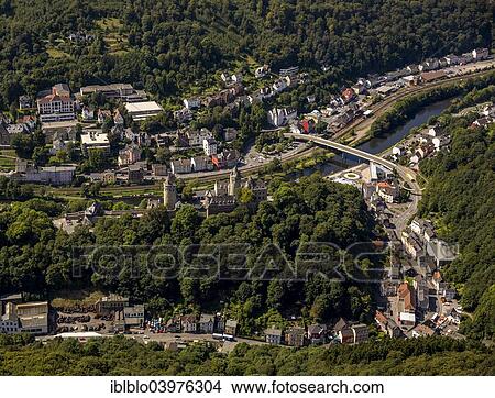 "Aerial view, Lennetal valley and Burg Altena castle, Altena, Sauerland, North Rhine-Westphalia, Germany, Europe" View Large Photo Image Picture - "Aerial view, Lennetal valley and Burg Altena castle, Altena, Sauerland, North Rhine-Westphalia, Germany, Europe". Fotosearch