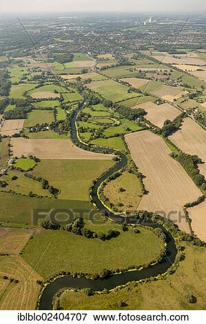 "Aerial view, Lippe river, meander, meadows, fields, Bergkamen, Ruhr area, North Rhine-Westphalia, Germany, Europe" View Large Photo Image Stock Photo - "Aerial view, Lippe river, meander, meadows, fields, Bergkamen, Ruhr area, North Rhine-Westphalia, Germany, Europe". Fotosearch