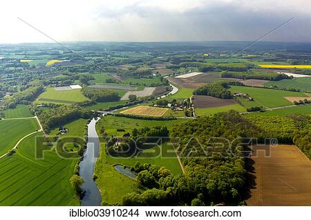 "Aerial view, Lippeauen flood plains and fields, in Olfen, Munsterland, North Rhine-Westphalia, Germany, Europe" View Large Photo Image Picture - "Aerial view, Lippeauen flood plains and fields, in Olfen, Munsterland, North Rhine-Westphalia, Germany, Europe". Fotosearch