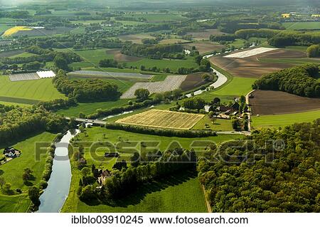 "Aerial view, Lippeauen flood plains and fields, in Olfen, Munsterland, North Rhine-Westphalia, Germany, Europe" View Large Photo Image Stock Photography - "Aerial view, Lippeauen flood plains and fields, in Olfen, Munsterland, North Rhine-Westphalia, Germany, Europe". Fotosearch