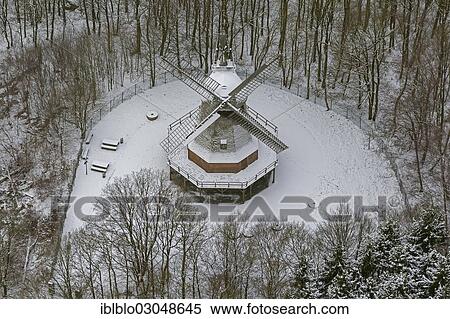 "Aerial view, Maeckinger Bach windmill, LWL-Freilichtmuseum or Westphalian Open-Air Museum Hagen in winter, Hagen, Hagen, North Rhine-Westphalia, Germany, Europe" View Large Photo Image Stock Photography - "Aerial view, Maeckinger Bach windmill, LWL-Freilichtmuseum or Westphalian Open-Air Museum Hagen in winter, Hagen, Hagen, North Rhine-Westphalia, Germany, Europe". Fotosearch