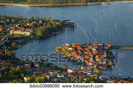 "Aerial view, Malchow with Malchower See lake and the island with the historic centre and its old market square, Malchow, Mecklenburg Lake District, Mecklenburg-Western Pomerania, Germany, Europe" View Large Photo Image Stock Image - "Aerial view, Malchow with Malchower See lake and the island with the historic centre and its old market square, Malchow, Mecklenburg Lake District, Mecklenburg-Western Pomerania, Germany, Europe". Fotosearch