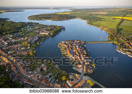 "Aerial view, Malchow with Malchower See lake and the island with the historic centre and its old market square, Malchow, Mecklenburg Lake District, Mecklenburg-Western Pomerania, Germany, Europe" View Large Photo Image Stock Photograph - "Aerial view, Malchow with Malchower See lake and the island with the historic centre and its old market square, Malchow, Mecklenburg Lake District, Mecklenburg-Western Pomerania, Germany, Europe". Fotosearch
